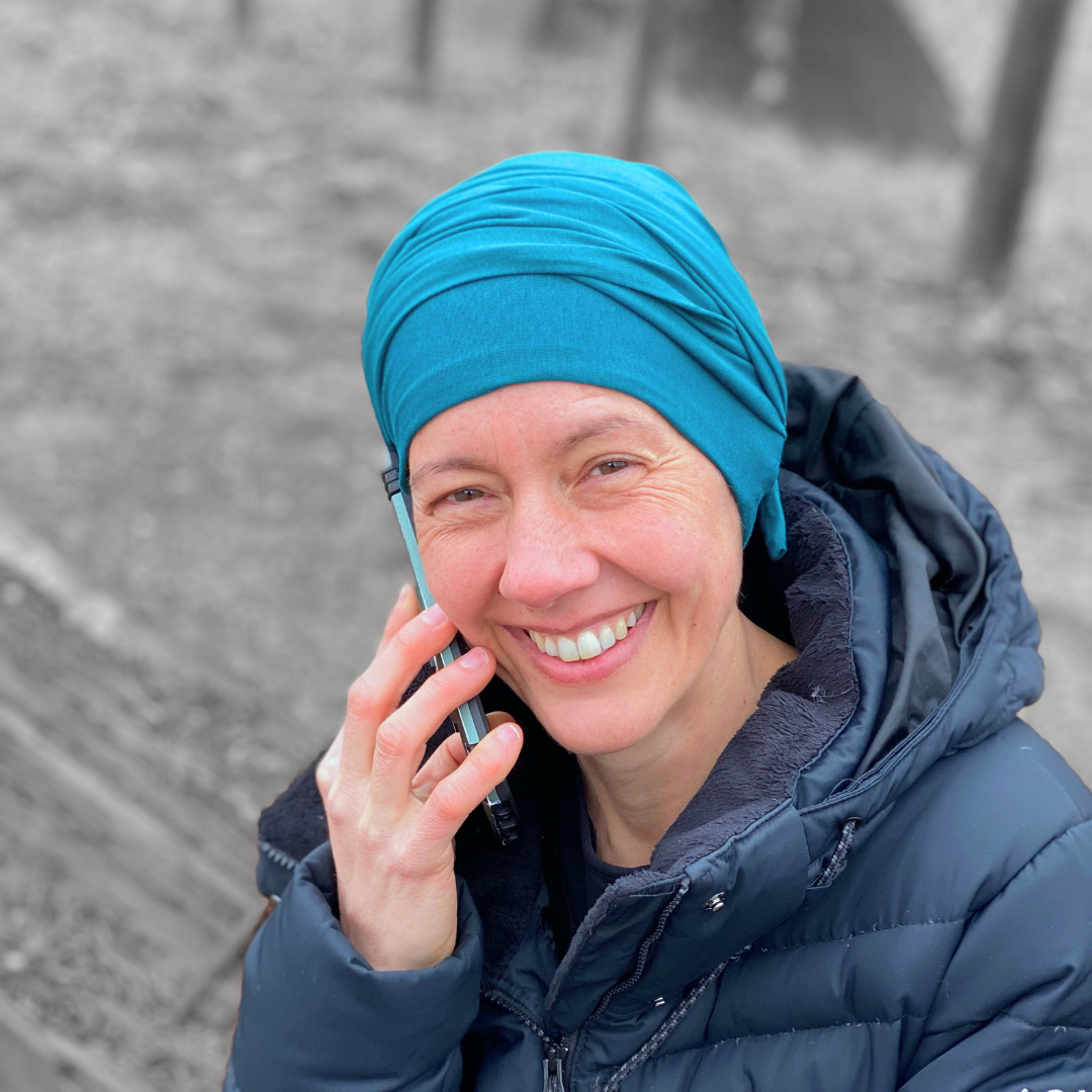 Pañuelo Oncológico Verde Petróleo