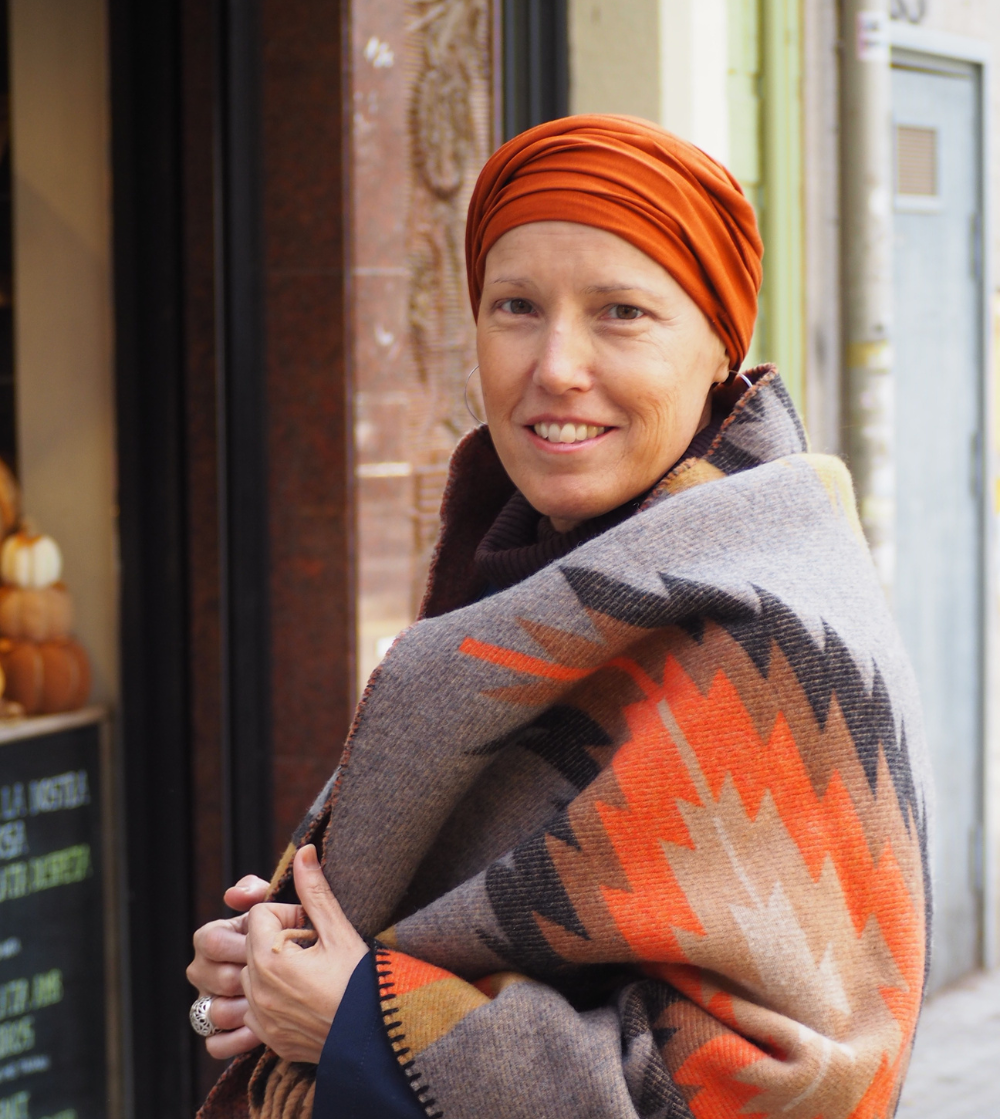 Pañuelo oncológico Terracota