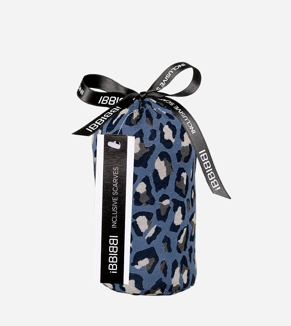 Pañuelo oncológico Leo Azul