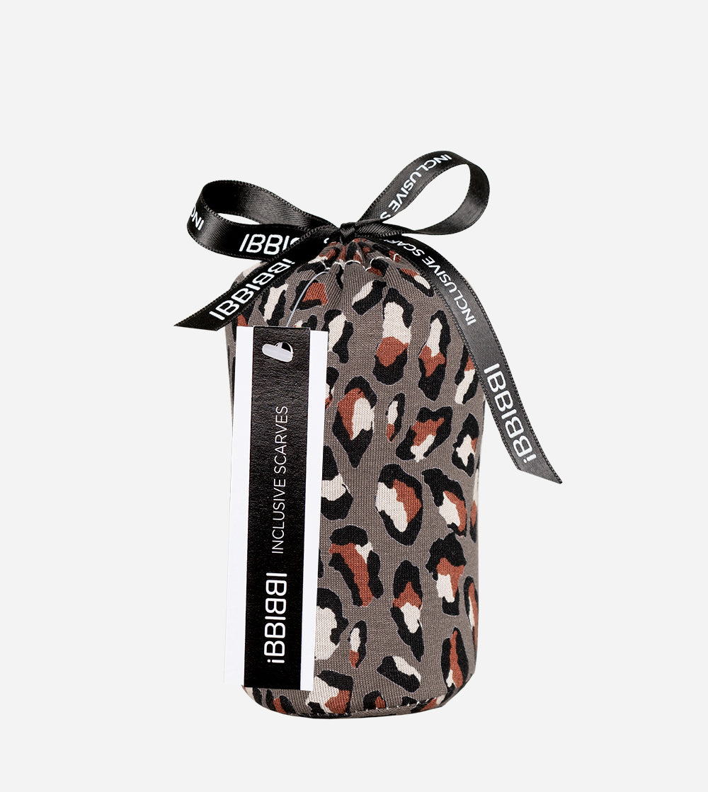 Pañuelo oncológico Leo Gris