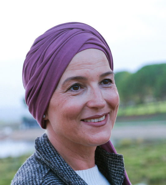 Pañuelo / Turbante oncológico Burdeos